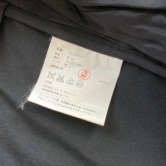 Junya Wananabe Comme des Garcons Black Wool Blazer - Picture 9 of 14